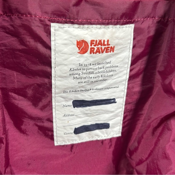 Fjallraven Backpack Kanken Red Mini Daypack School Travel Hike Distressed - Picture 6 of 12